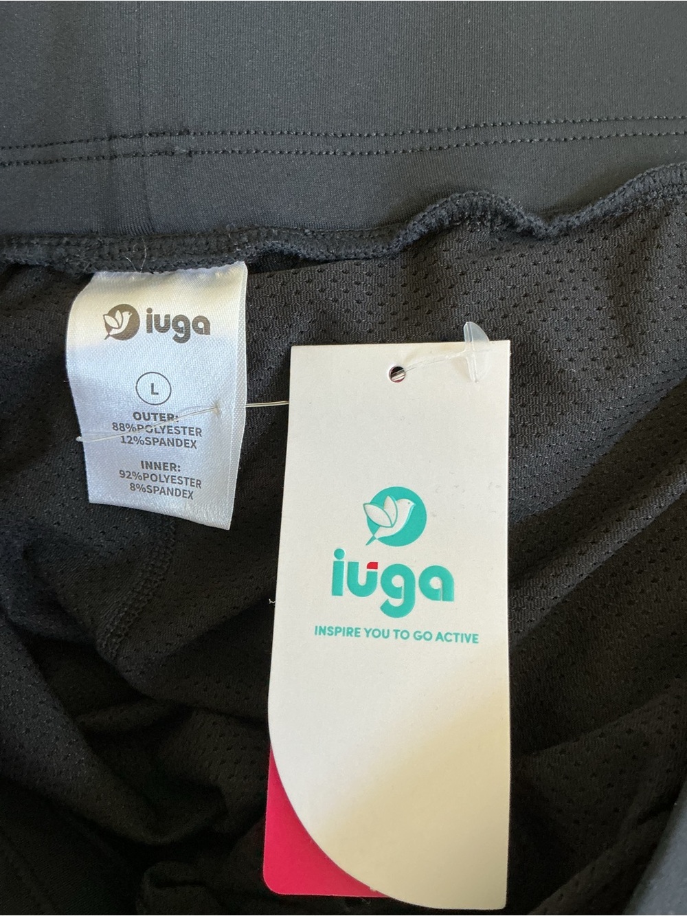 NWT iuga Black Layered Silky Activewear Flared Skirt - Picture 10 of 10